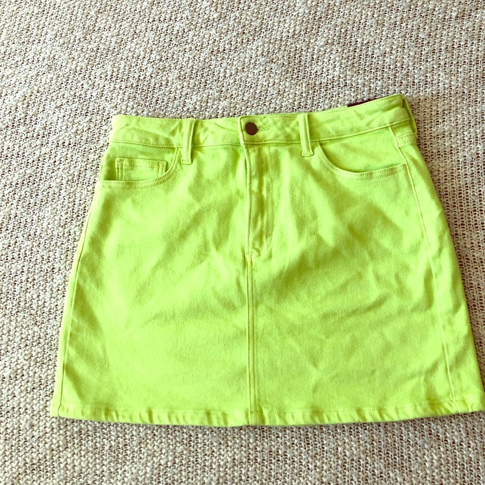 Neon mini skirt